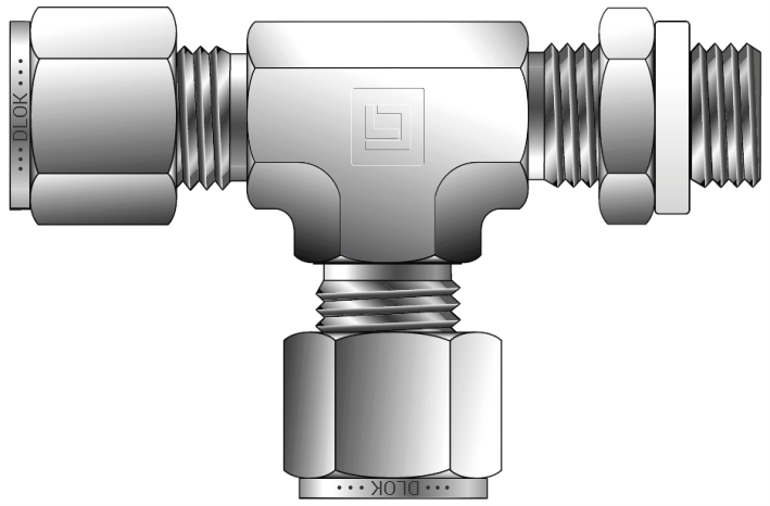 Male Run Tee Positionable BSPP (For Fractionable Tube)